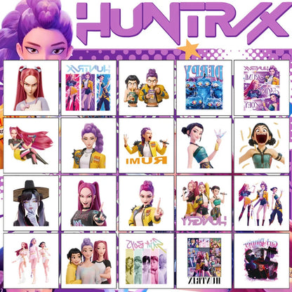 20pcs Cartoon K-Pop Demon Hunters Rumi Temporary Tattoo Stickers – Fun Party Gift Set