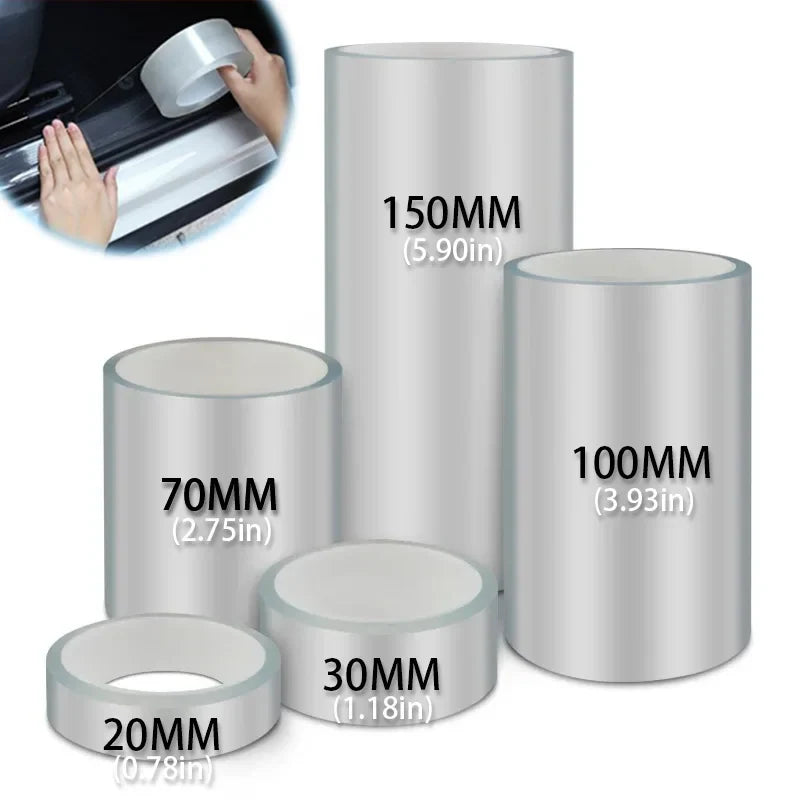 Transparent Car Door Protector – 3/5/10M Anti-Scratch Nano Tape, Glossy Clear Paint Protection Film