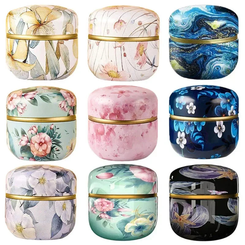 Portable Tea Caddy Tin Box – Sealed Storage Container for Tea, Coffee, Candy & Snacks | Mini Metal Organizer for Kitchen & Travel Storage