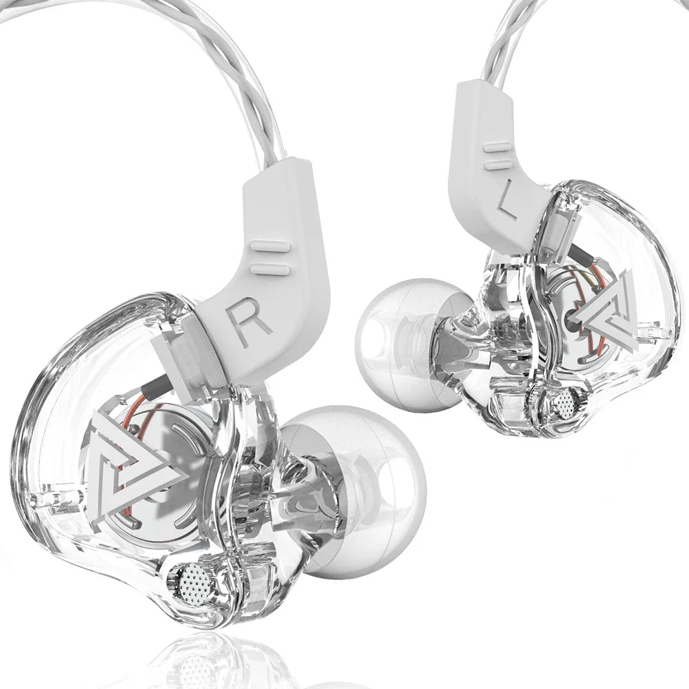 QKZ AK6 In-Ear Earphones - 6 Dynamic Drivers, Stereo Headphones with Mic, Sports HIFI Subwoofer Monitor Earbuds