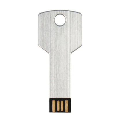 64GB Metal Key-Shaped USB Flash Drive – High-Speed U Disk, Real Capacity Storage (Black/Silver)