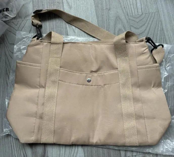 Large Capacity Nylon Crossbody Bag - Casual Messenger Shoulder Tote with Removable Strap