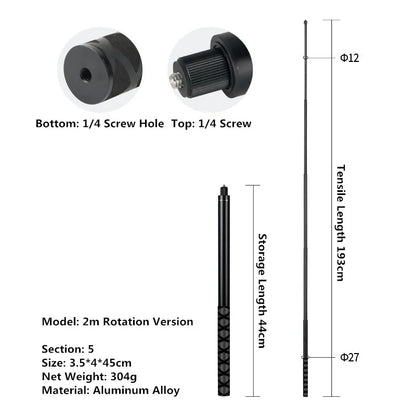 Motorcycle & Bicycle Selfie Stick Mount – Handlebar Bracket for Insta360 X5/X4/X3 & GoPro Hero 13-8