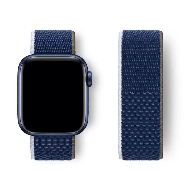 Sport Loop Strap for Apple Watch Band 40mm–49mm – Compatible with Series 3–10, SE & Ultra Adjustable Bracelet
