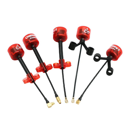 RUSHFPV Cherry 2 II 5.8G FPV Antenna — LHCP/RHCP SMA UFL IPEX MMCX for Freestyle Analog & Digital Drones