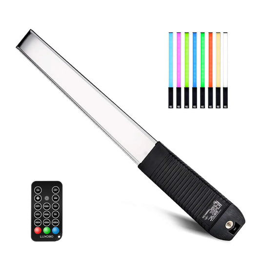 LUXCEO Q508A RGB LED Video Light Stick 10W Rechargeable 2600mAh – 36 Color CCT Studio Lighting for YouTube & Photography