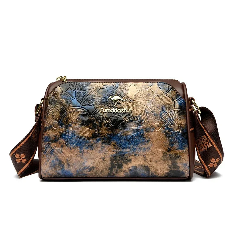 Women’s Soft Leather Shoulder Bag – Luxury Designer Vintage Crossbody & Messenger Handbag