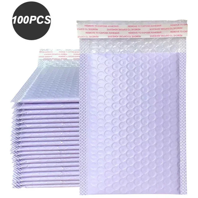 100 Pcs Black Bubble Mailers - Self-Seal Padded Envelopes for Shipping, Poly Green Lining, Secure Packaging Solution