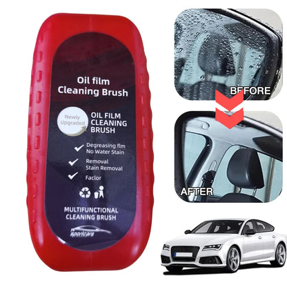 Car Glass Oil Film Remover – Powerful Windshield Cleaner with Sponge Brush for Water Spot & Stain Removal Auto Detailing