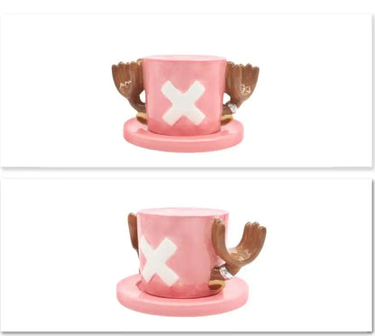 One Piece Anime Ceramic Mug — Chopper, D. Law & Three Brothers Hat Coffee Cup Christmas Gift