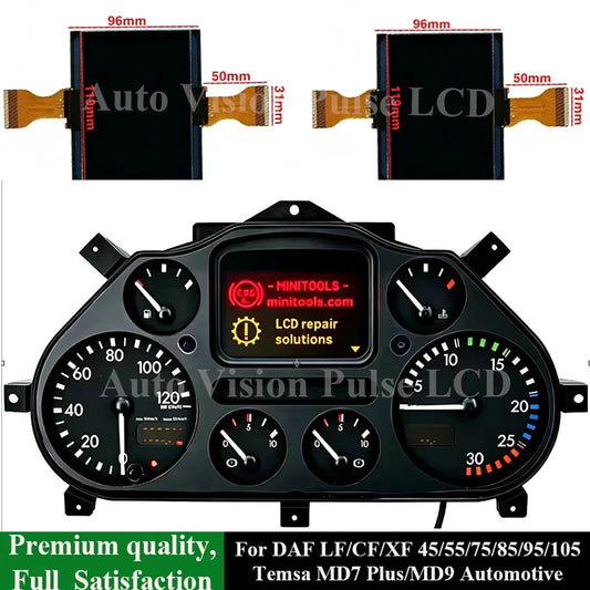 Tem-sa MD7 Plus LCD Display - Dashboard Instrument Cluster for DAF LF, CF, XF Trucks