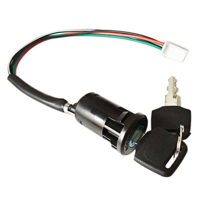 ATV Ignition Switch Key with Wire & Lock — Compatible with 50cc-250cc Quad & Dirt Bikes