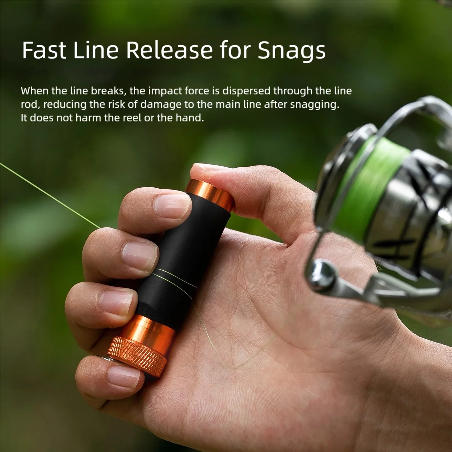 Aluminum Alloy Line Pull Rod — Rubber Anti-Slip Fishing Tool for Snag Pulling, Hook Tying, Knotting, and Hand Protection