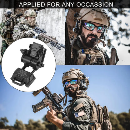 BOOIU Tactical Helmet Night Vision Mount – Metal NVG Mount for L4G24 PVS15/18 Goggles, Combat Helmet Accessories