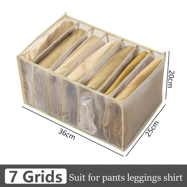 Jeans & Clothing Storage Box – Closet Organizer Drawer System for Pants, Cabinet, and Clothing Organization
