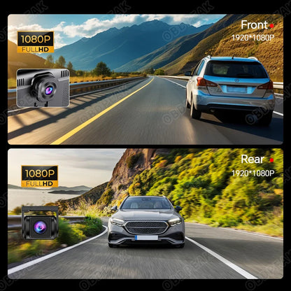 K60 Pro 11.3" Dash Cam — Android 14 AI Screen with 4G+64G, WiFi, GPS, CarPlay & Android Auto Rearview Mirror Recorder