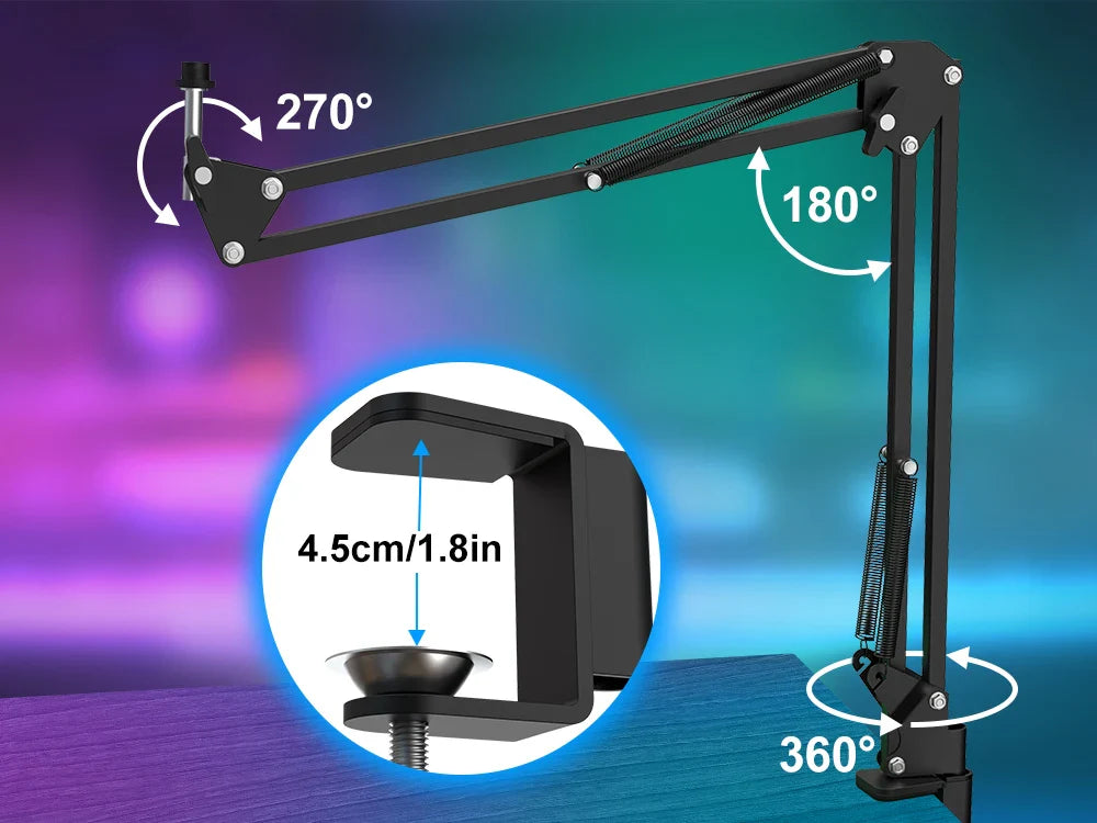 Haomuren Professional USB Podcast Microphone Kit – Cardioid Condenser Mic with Boom Arm for Streaming, Recording, and YouTube