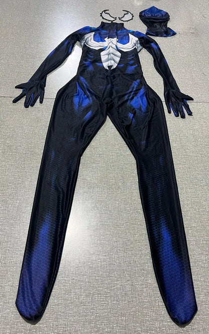 Men’s Spider-Man 2 Venom Cosplay Costume – Adult Zentai Bodysuit for Halloween & Party