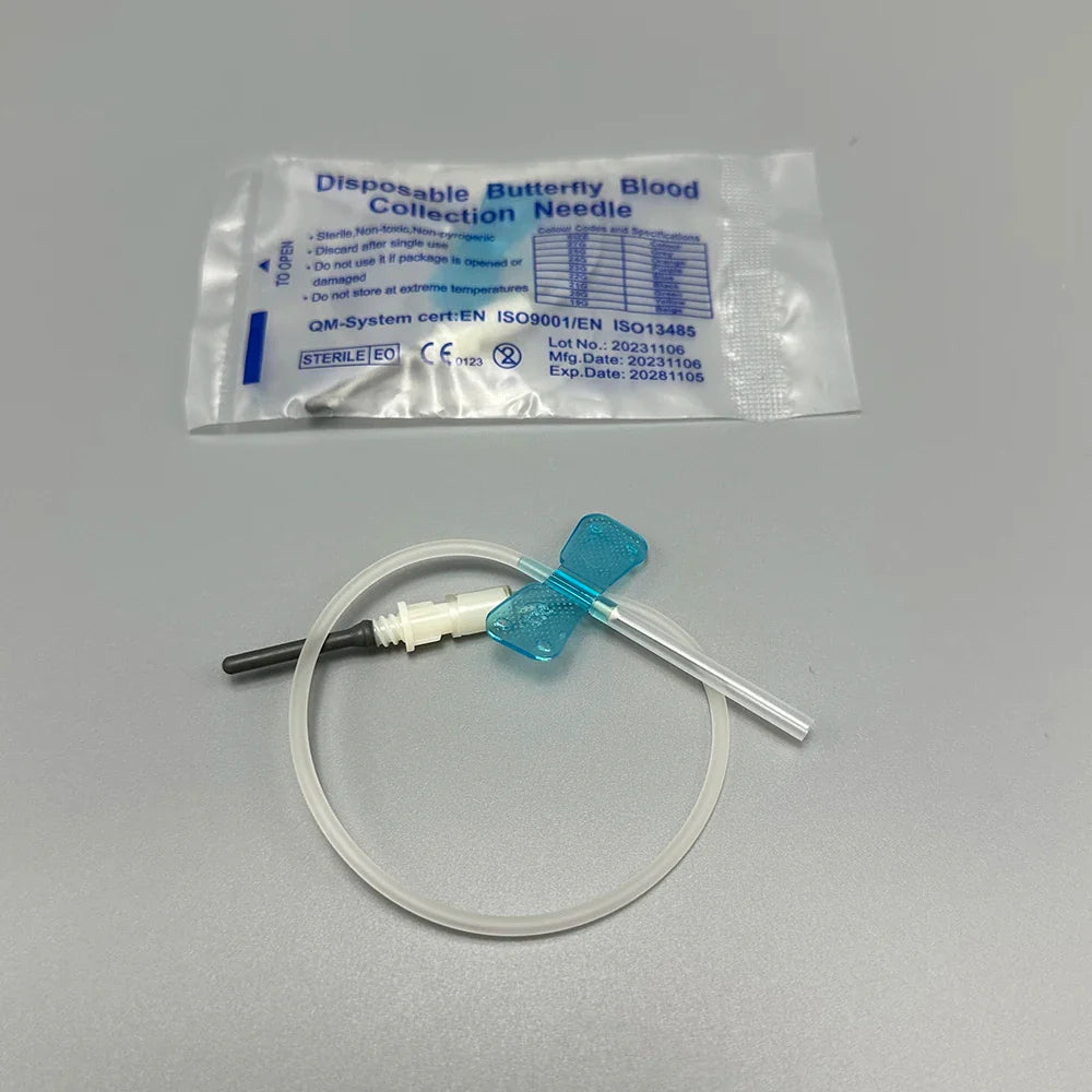 50pcs Disposable Butterfly Blood Collection Needles – Double Wing Type for Pet & Veterinary Use