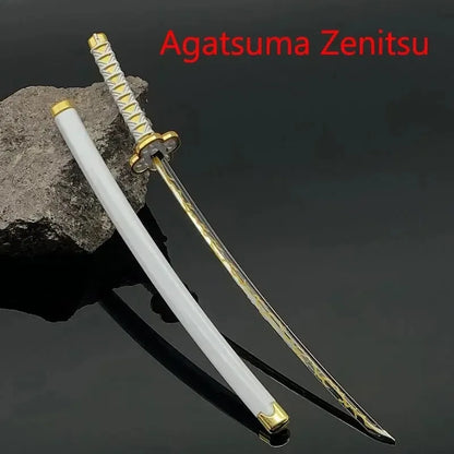 25cm Demon Slayer Metal Katana Sword Toy – Tanjirou Ghost Killer Anime Cosplay Prop & Home Decor Collection