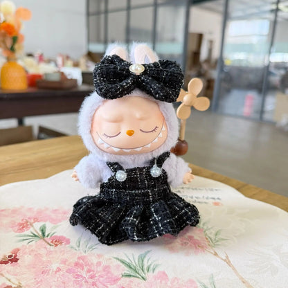 17cm Mini Plush Doll Clothes Outfit – V1 V2 V3 Labubu Strap Skirt Accessories for Kids Gifts