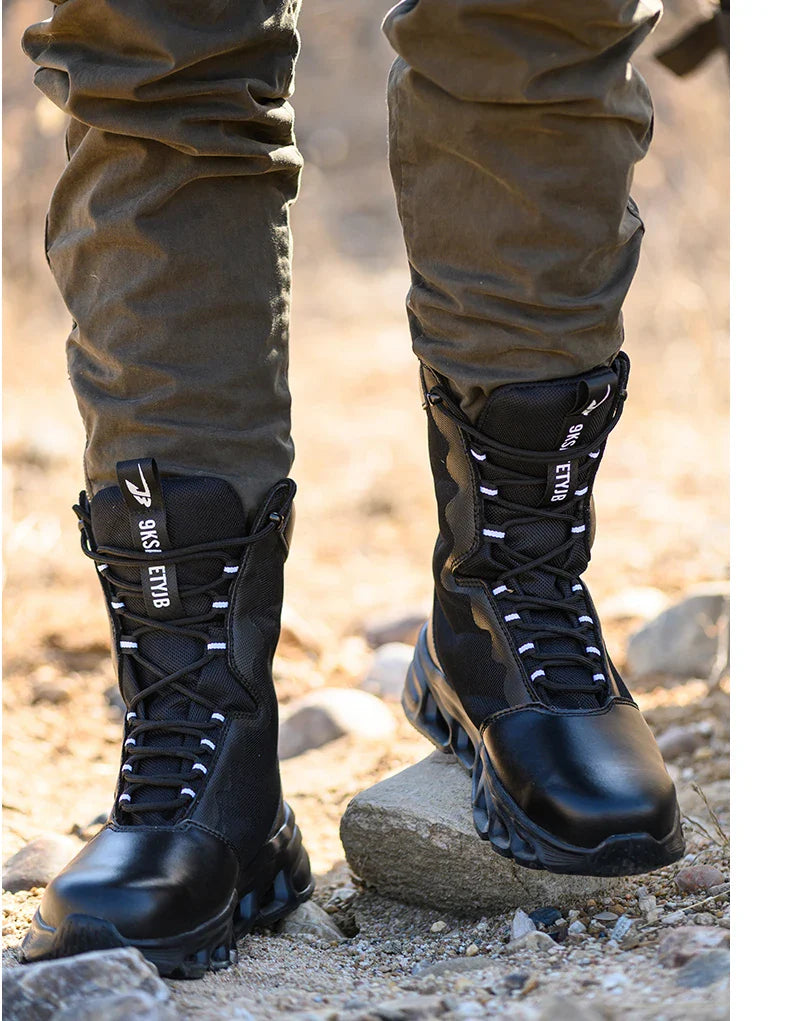 Men's Steel Toe Work Sneakers - Safety Shoes, Puncture-Proof Boots, Indestructible Lightweight Footwear for Security