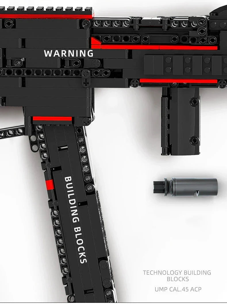 Military Series UMP45 Submachine Gun Building Block Toy – Compatible with Lego, Kids Birthday Gift