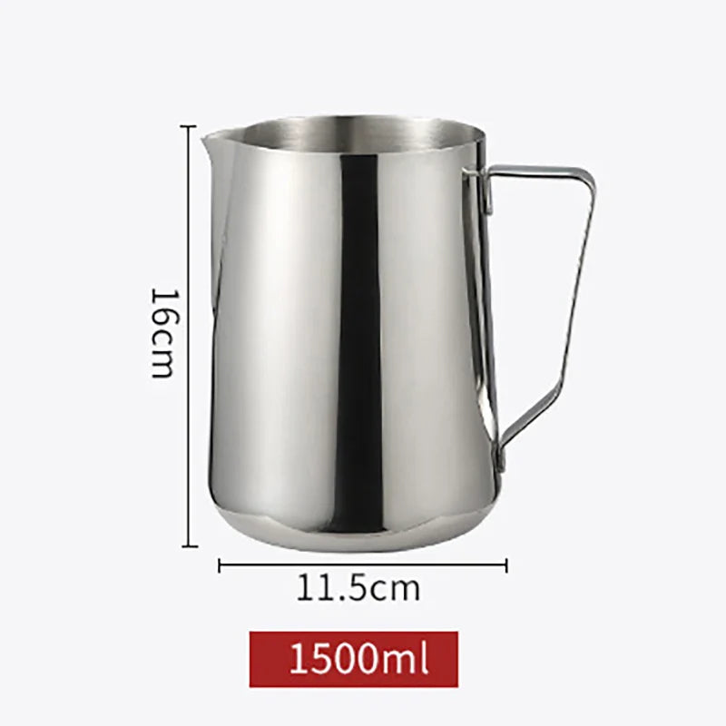 Stainless Steel Milk Frothing Pitcher Jug – 100ML–2000ML Espresso Barista Latte & Cappuccino Cream Foam Maker Cup