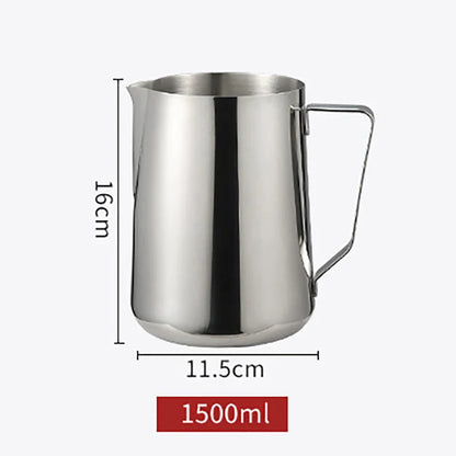 Stainless Steel Milk Frothing Pitcher Jug – 100ML–2000ML Espresso Barista Latte & Cappuccino Cream Foam Maker Cup