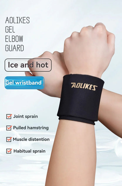 AOLIKES Wrist Ice Pack Wrap – Reusable Cold & Hot Gel Brace for Pain Relief and Injuries