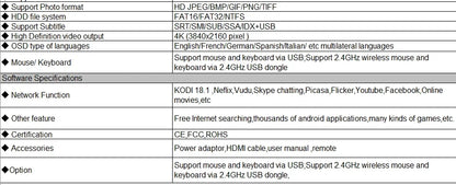 Android 13 8K Ultra HD Smart TV Box, Wifi6, 4GB/64GB, Fast Media Player, Netflix, YouTube, ATV MAXA13