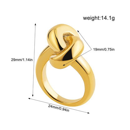 Vintage Stainless Steel Chunky Ring – Punk Irregular Adjustable Open Ring for Women, Wedding Jewelry Gift