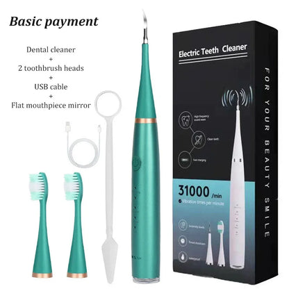 Electric Toothbrush with Sonic Cleaning – 3-in-1 Tartar Removal, Teeth Whitening, USB Charging, Replaceable Brush Head