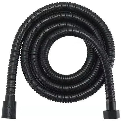 Flexible Shower Hose 1.5/2M — Black/Silver Stainless Steel Bathroom Extension Pipe and Accessories