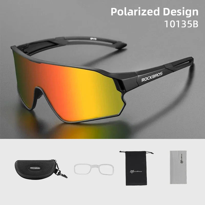 ROCKBROS Polarized Sports Sunglasses — UV400 Cycling Glasses for Outdoor Hiking, Golf & Camping