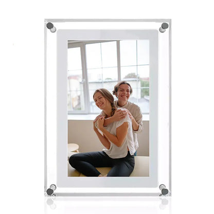 Acrylic Digital Photo Frame - 5/7 Inch, Vertical IPS Screen, 2G Memory, 1000mAh Battery