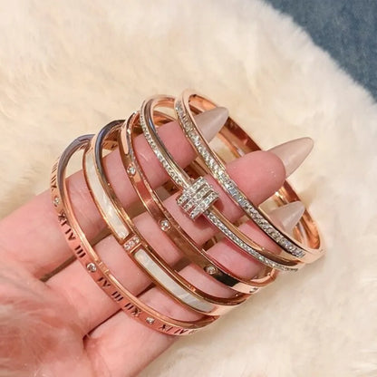 Classic Multi-Style Stainless Steel Bracelet Set for Women – Stackable Fashion Jewelry for Daily Wear