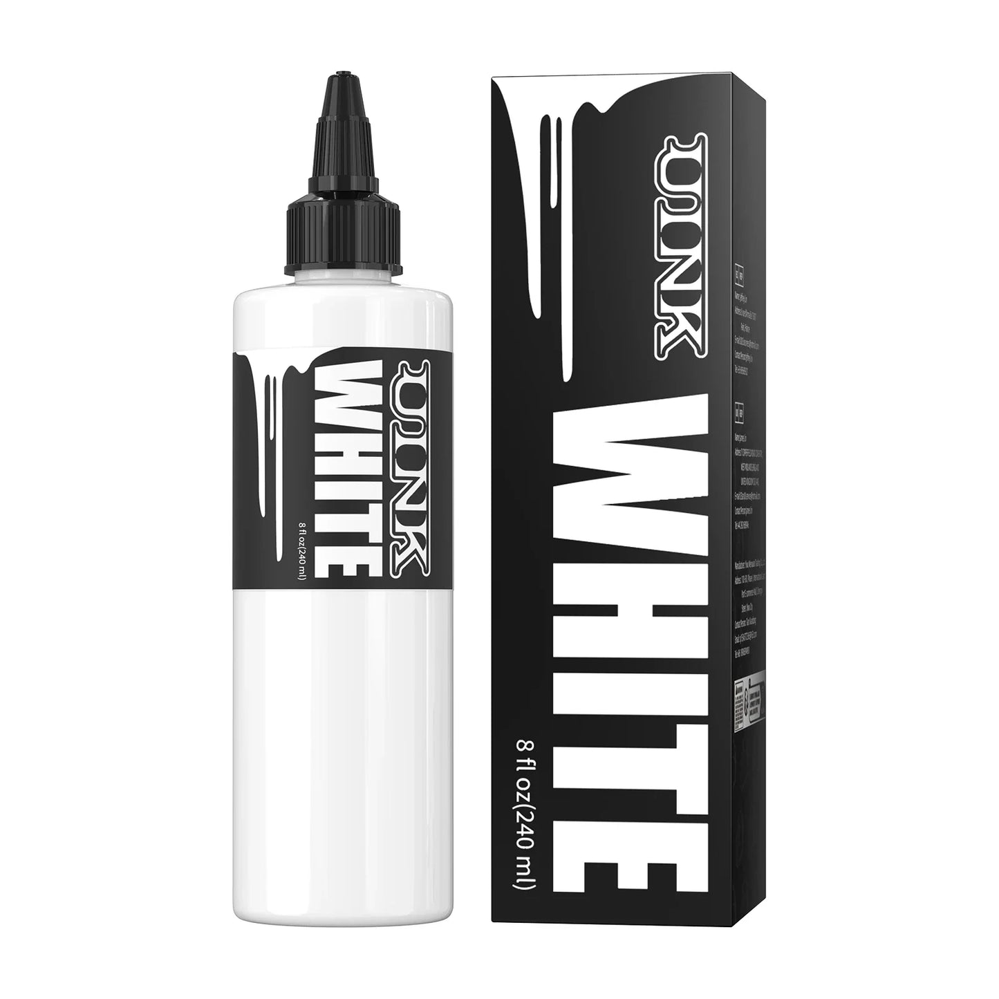 DQFART 240ML Professional Tattoo Ink – Triple Black & White Pigment for Permanent & Semi-Permanent Body Art Supplies