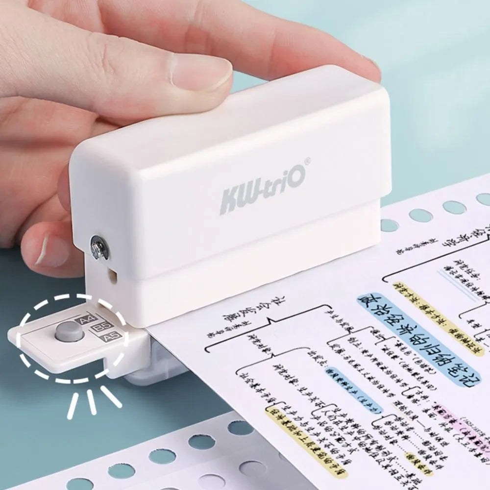 New 6-Hole Puncher: A4/A5/B5 Loose Leaf Paper Standard Hole Punch for DIY Office Binding - Office and School Supplies