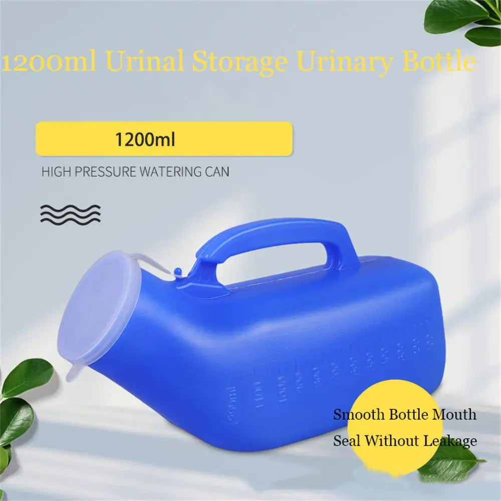 Portable 1200ml Men's Travel Urinal: Car, Camp, and Disability Urine Pee Bottle with Handle - Mobile Urinary Solution