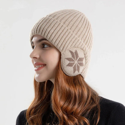 Men's Winter Warm Knitted Wool Beanie - Outdoor Plus Velvet Hat with Ear Protection for Women