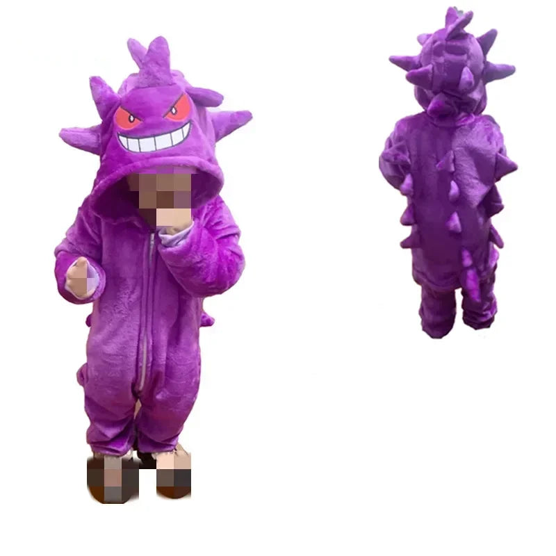 TAKARA TOMY Pokémon Kids Onesie - Jigglypuff, Pikachu, Gengar, Snorlax & Bulbasaur Cosplay Pajamas
