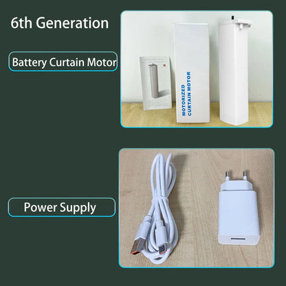 Tuya ZigBee Battery-Powered Electric Curtain Motor – Wireless, Automatic, SmartLife App Remote, Works with Google Home