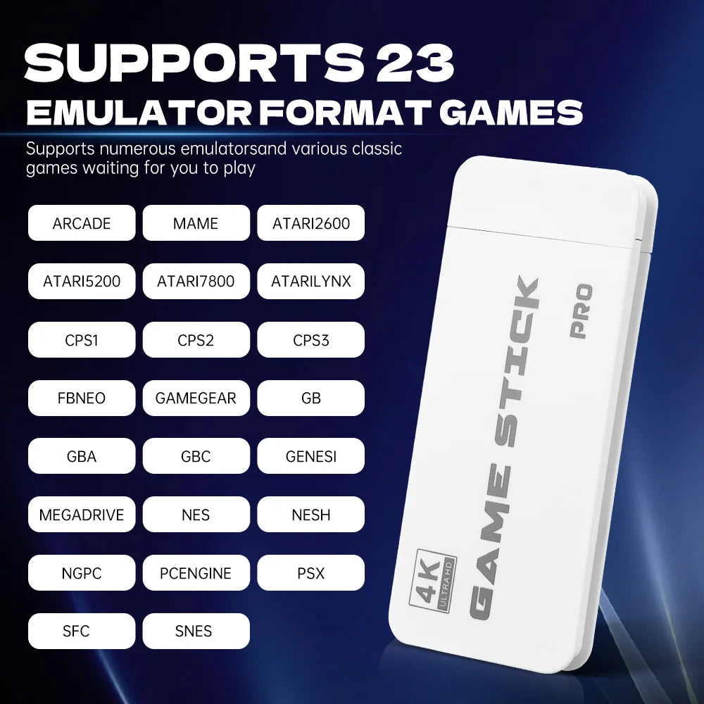 M15 4K Mini Game Stick Console – Retro Handheld with 20,000 Games, HD Video, and 2.4G Dual Wireless Controllers