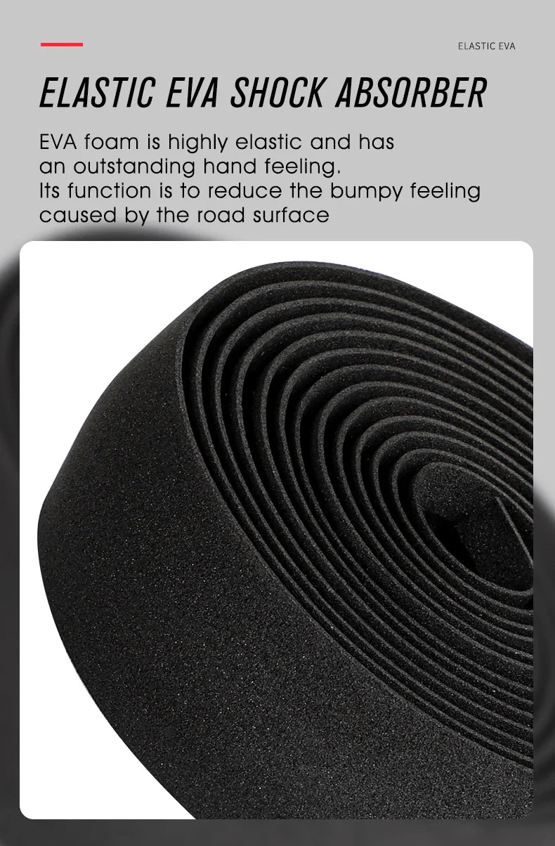 WEST BIKING EVA High Tenacity Handlebar Tape — Shock Absorbing Adhesive Bar Tape with Holes for Road Bikes