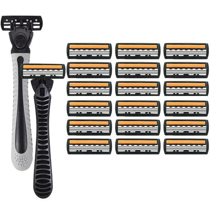 3-Layer Stainless Steel Manual Razor for Men – Washable Travel & Home Shaver for Daily Face Care