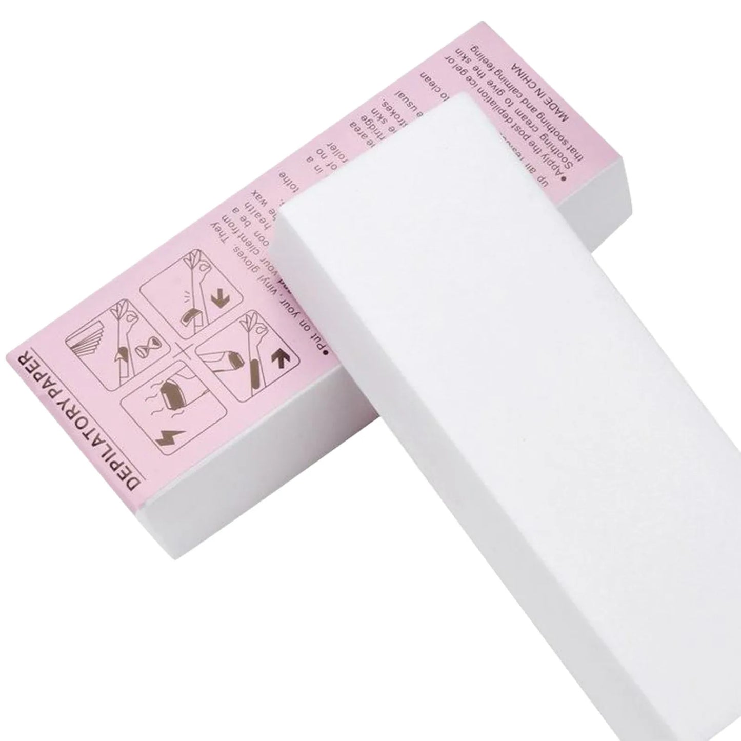 100PCS Disposable Thickened Nonwoven Wax Strips – Hair Removal Paper for Beauty & Salon Use