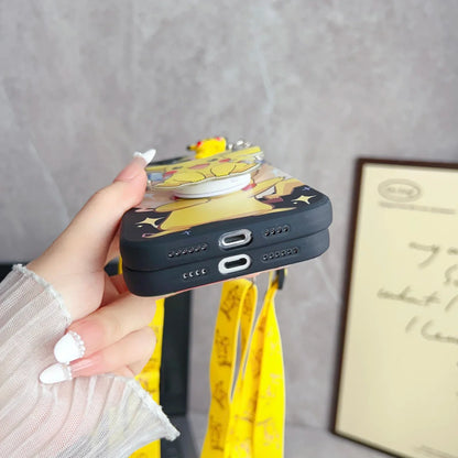 iPhone Pika Case with Holder Rope – Compatible with iPhone 6 to 17, Mini, Plus & Pro Max