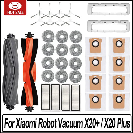Xiaomi Robot Vacuum X20/X20 Plus Accessories – Dust Bag, Mop Cloth, Side Brush & HEPA Filter Replacement