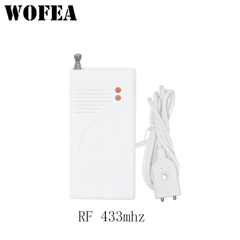 WOFEA 433MHz Wireless Water Leak Sensor – High Performance Water Leakage Detector Alarm for Home Security Alarm System Protection